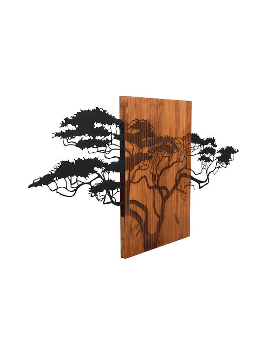 HomeMarkt Hanging Wall Decor Tree Shape Black Metallic 148x3x148cm