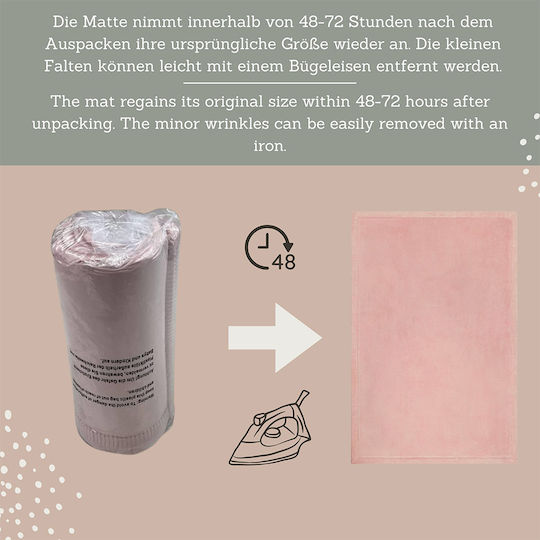Hakuna Matte Χειροποίητο Παιδικό Χαλί Ροζ 200x150cm Πάχους 25mm