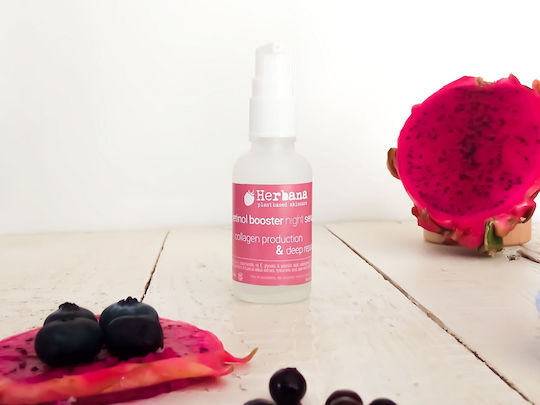 Herbana Serum Hidratanți și Anti-îmbătrânire pentru Față cu Bakuchiol & Retinol pentru Detoxifiere și Strălucire 30ml