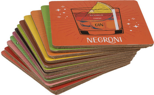 Out of the Blue Cocktail Coaster Made of Cork Negroni