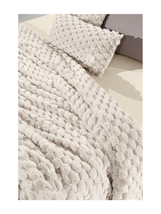 Guy Laroche Elixir Pătură Blănoasă King Size 260x240 cm Ivory