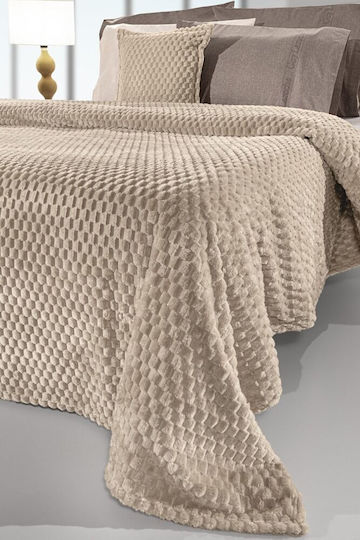 Guy Laroche Smoothie Σετ Κουβέρτα Fleece Μονή 160x220εκ. Taupe