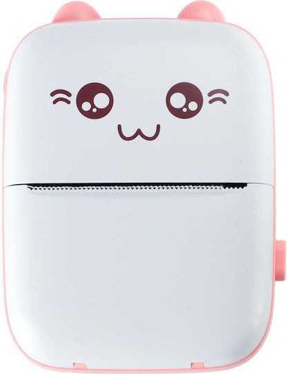 Mini Thermal Photo Printer with Bluetooth White/Pink