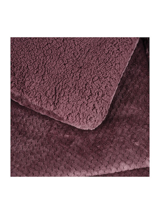 Das Home Duvet Cover with Hollowfiber Filling Queen 220x240cm 1188 Dark Lilac 700Gsm
