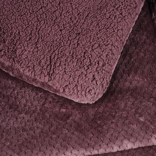 Das Home Duvet Cover with Hollowfiber Filling Single 160x240cm 1188 Dark Lilac 700 GSMGsm 12 togs Togs