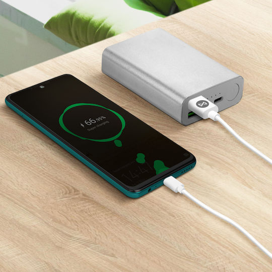 Forever USB 2.0 Cable USB-C male - USB-A Λευκό 1m GSM106364