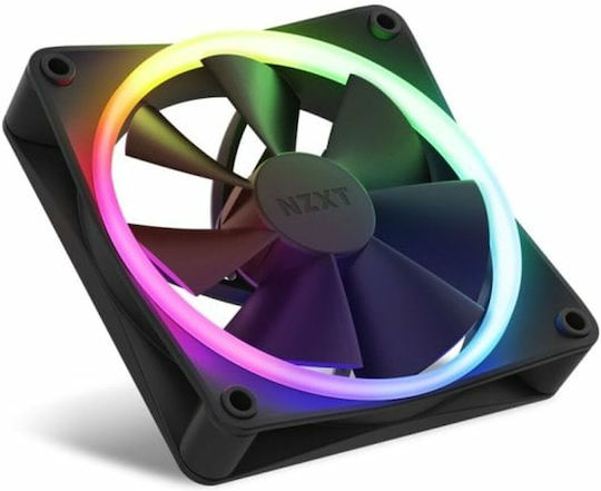 NZXT F120 Case Fan (1800rpm / 50.18cfm) with RGB Lighting and 4-Pin PWM Connection 3pcs