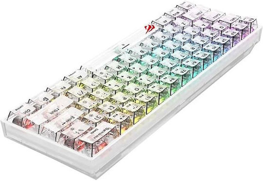 Havit KB877L Gaming Mechanical Keyboard 60% With Custom Switches And RGB Lighting English US Transparent White