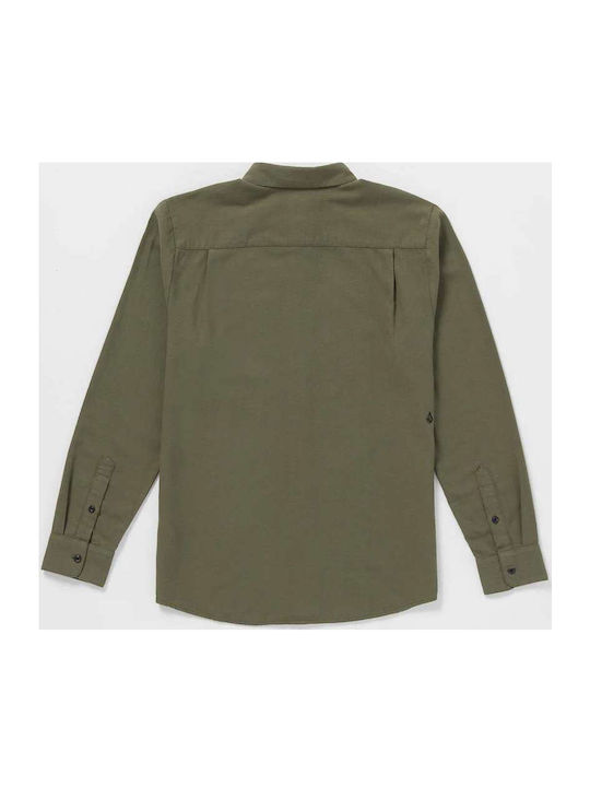 Caden Solid Langärmlig Flanell Hemd Wintermoss