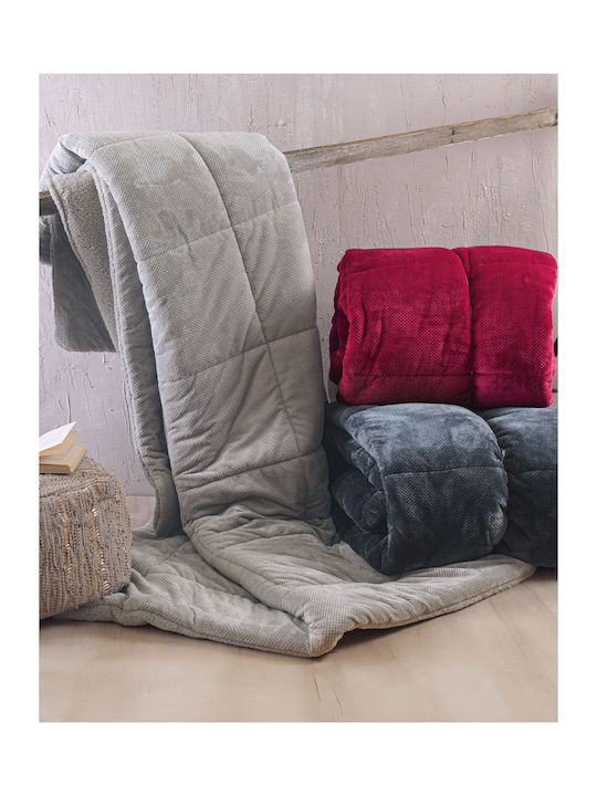 Rythmos Κουβερτοπάπλωμα Υπέρδιπλο 220x240εκ. Tilty Γκρι Μπλε 710 GSM