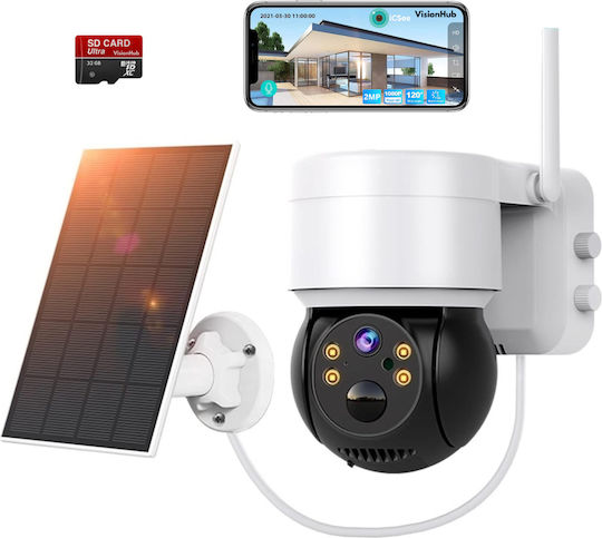 IP Cameră de Supraveghere Wi-Fi Full HD 1080p Rezistentă la apă Pe baterii cu Comunicare Bidirecțională