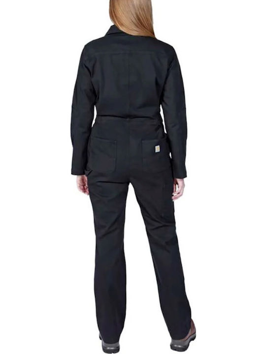 Carhartt Χειμερινή Γυναικεία Βαμβακερή Ολόσωμη Πιτζάμα Black