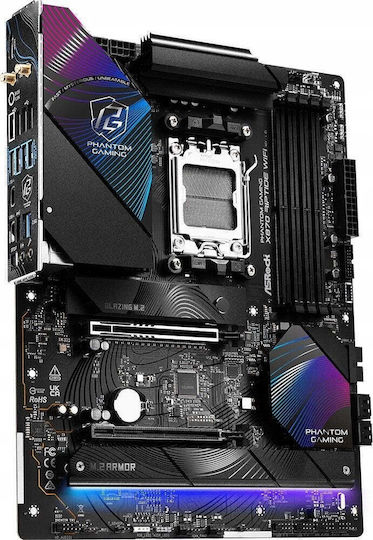 ASRock X870 Phantom Gaming Riptide WiFi Motherboard ATX με AMD AM5 Socket 90-MXBPP0-A0UAYZ
