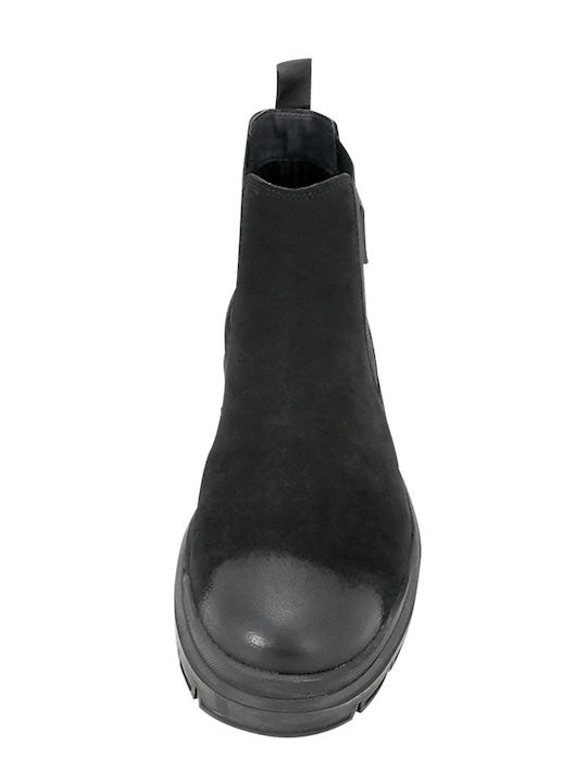 Leder Chelsea Herrenstiefel Schwarz