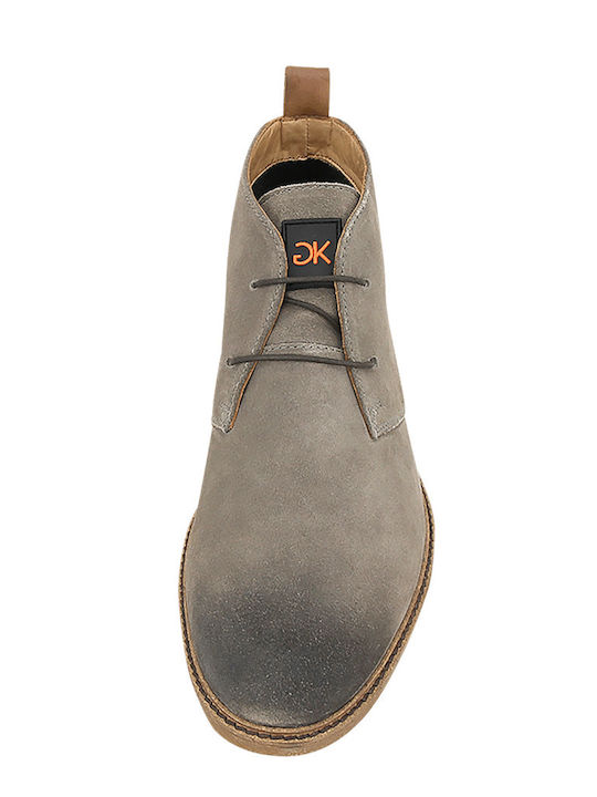 Suede Herrenstiefel Chukka Grau