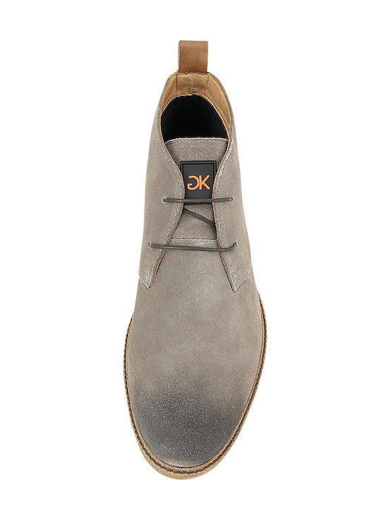 Suede Herrenstiefel Chukka Grau