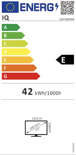 IQ Smart Television 43" Full HD LED LED-4304WB (2024)