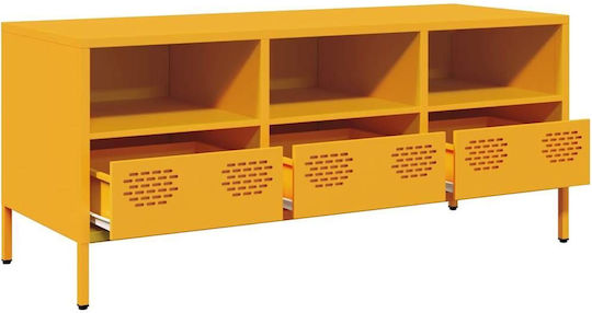 vidaXL TV-Ständer Metall Senfgelb M101.5xT39xH43.5cm