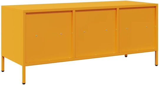 vidaXL TV-Ständer Metall Senfgelb M101.5xT39xH43.5cm