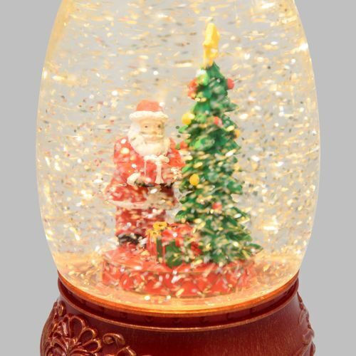 Christmas Snowball Illuminated with Santa Claus 11x11x11cm