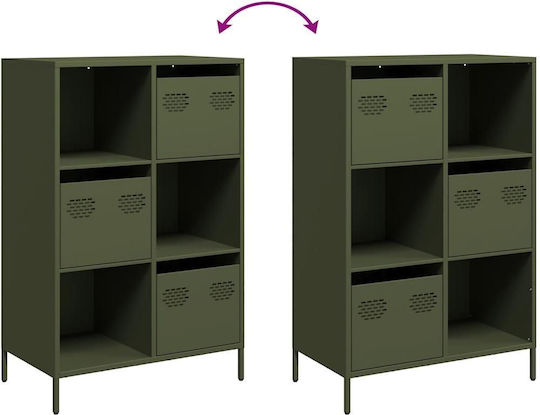 Cabinet de Birou Metalic Green olive oil 68x39x103.5cm