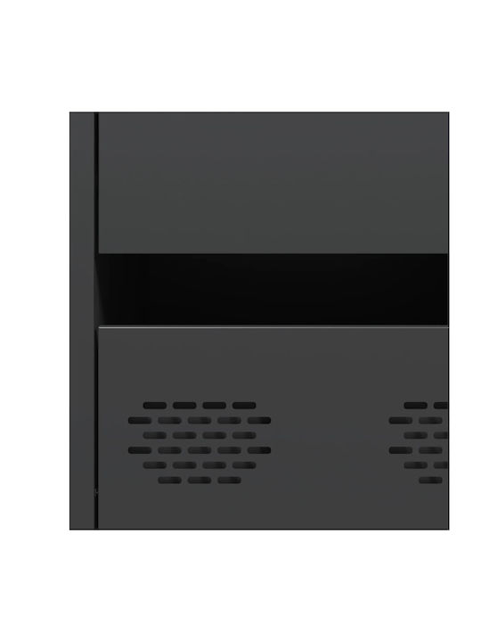 Cabinet de Birou Metalic Negru 35x39x73.5cm