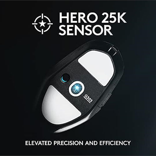 Logitech G303 Shroud Ασύρματο Gaming Ποντίκι 25000 DPI Μαύρο