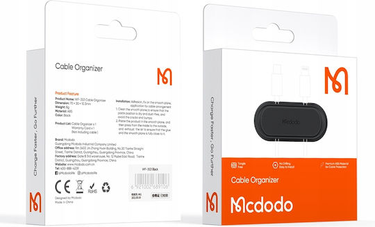 Mcdodo WF-3530 Kabelclips-Organizer Schwarz