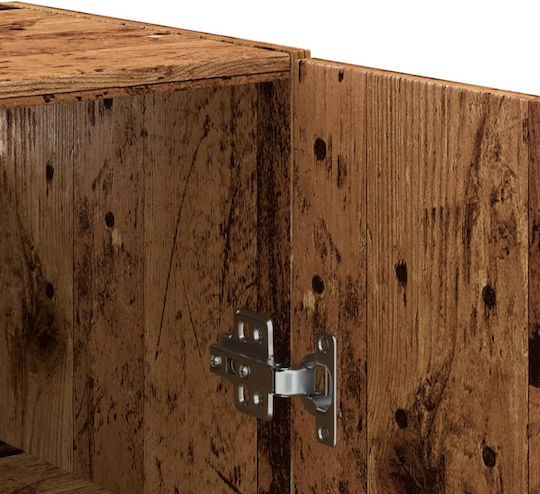 Hängeschrank fürs Wohnzimmer aus Spanplatte Braun 69,5 x 34 x 90 cm