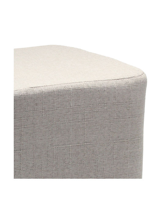 Stool For Living Room Upholstered with Fabric Grey 29x29x27cm