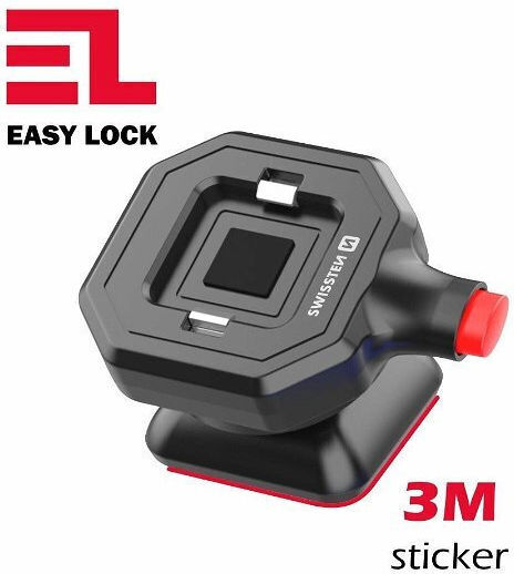 Swissten Easy Lock Holder Mobile Phone Car Home Office 4" 6.8"