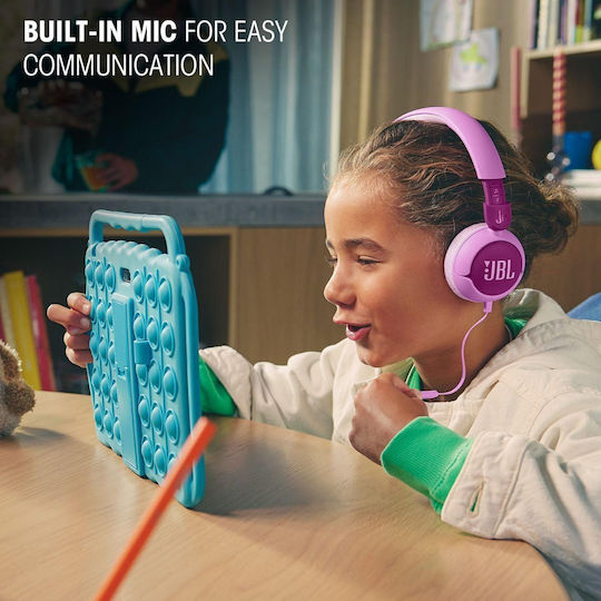 JBL Junior 320 Wired On Ear Headphones with Radio Blue