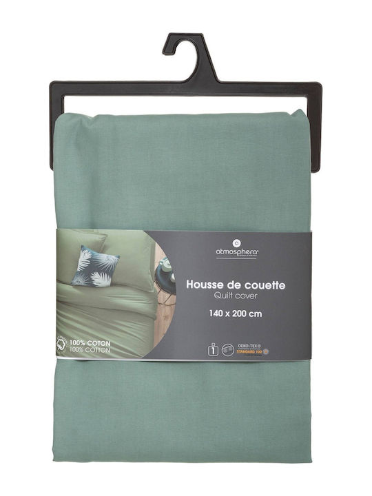 Atmosphera Bettbezug Baumwolle Einzelbett 140x200 Grün