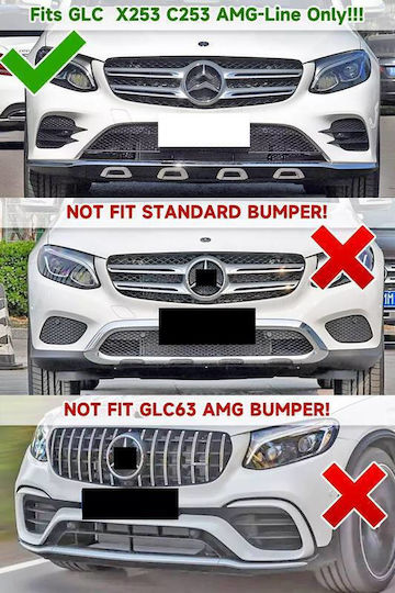 Carner Spoiler Αυτοκινήτου Μπροστά Συμβατό με Mercedes-Benz GLC 2016-2020