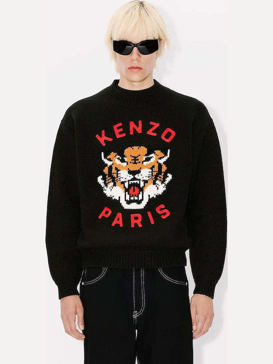 Lucky Tiger Lang Damen Sweatshirt Schwarz