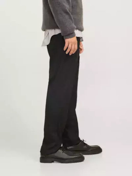 Trousers Elastic in Loose Fit Black