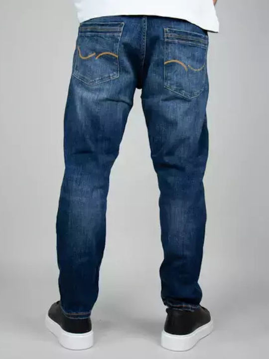 Herren Jeanshose Gekürzt Elastisch Blue Denim