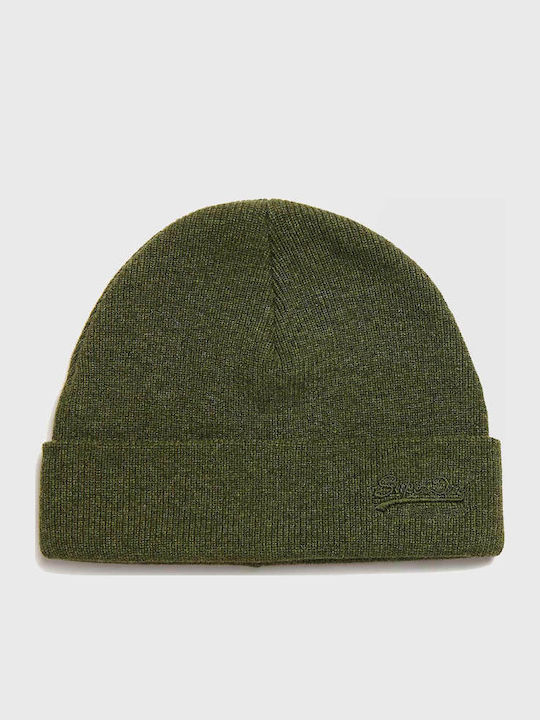 D3 Sdna Essential Logo Knitted Beanie Beanie Γυναικείος Σκούφος Πλεκτός σε Πράσινο χρώμα