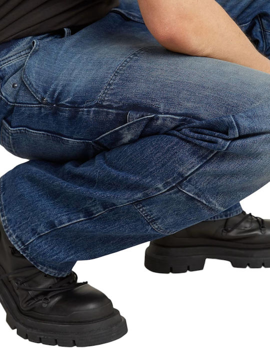 Carpenter 3d Men's Jeans Pants with Loose Fit Blue