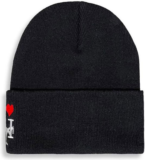 Beanie Männer Beanie Gestrickt in Schwarz Farbe