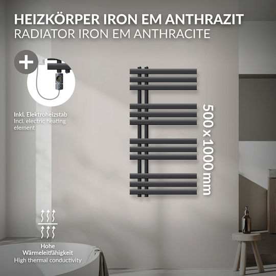 Елегантен Iron Em 500x1000 мм постелка за баня Luxebath