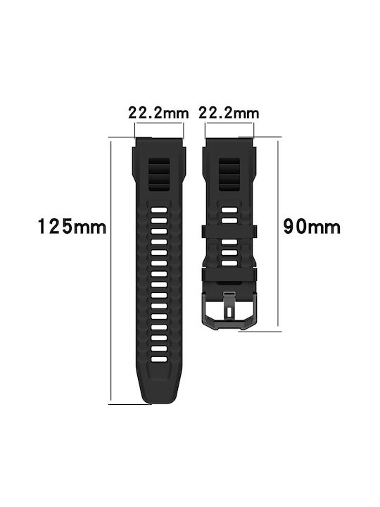 Techsuit Λουράκι Σιλικόνης Γκρι (Amazfit T-Rex Ultra)