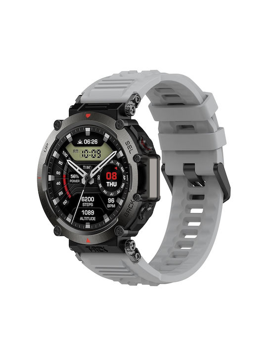 Techsuit Λουράκι Σιλικόνης Γκρι (Amazfit T-Rex Ultra)