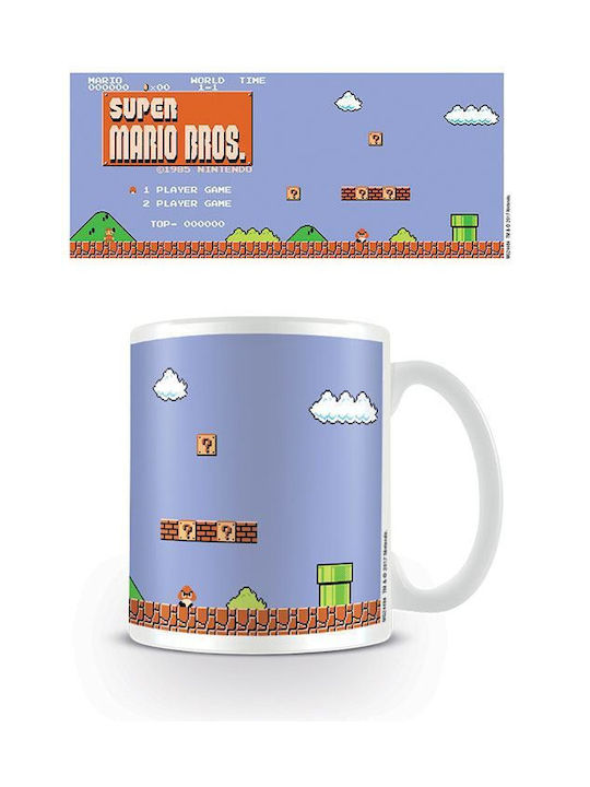 Pyramid International Super Mario Bros - Retro Title Mug Ceramic Blue 315ml