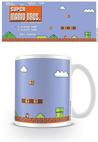 Pyramid International Super Mario Bros - Чаша Retro Title, Керамична, Синя, 315 ml