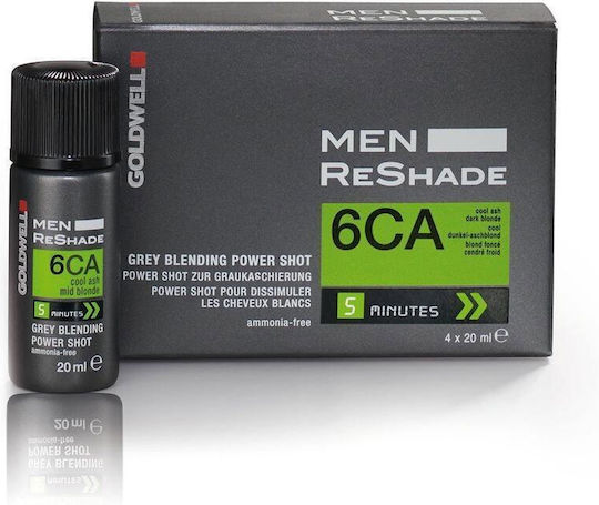 Goldwell Men Reshade Power Shot Προσωρινή Βαφή Μαλλιών Χωρίς Αμμωνία 6CA Blond Fonce 4x20ml