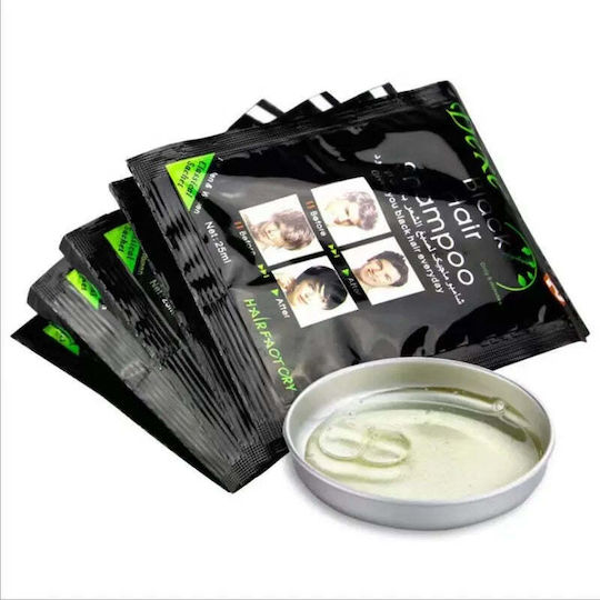 Dexe Hair Shampoo Προσωρινή Βαφή Μαλλιών Μαυρο 10x25ml