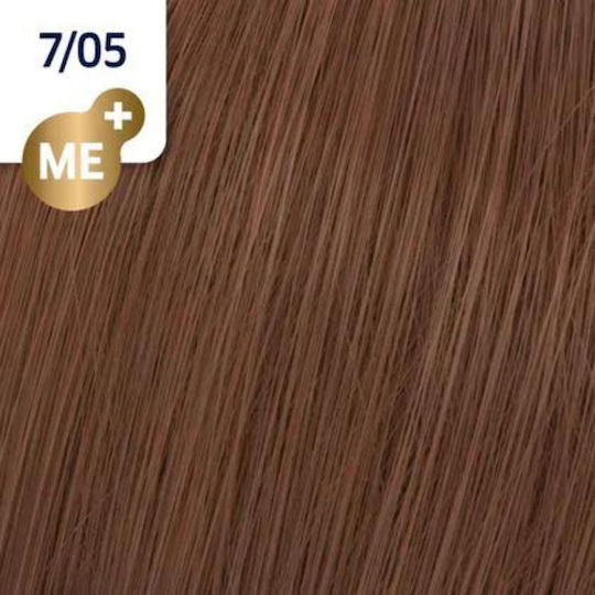 Wella Koleston Perfect Me+ Pure Naturals Βαφή Μαλλιών 7/05 Ξανθό Φυσικό Μαονί 60ml