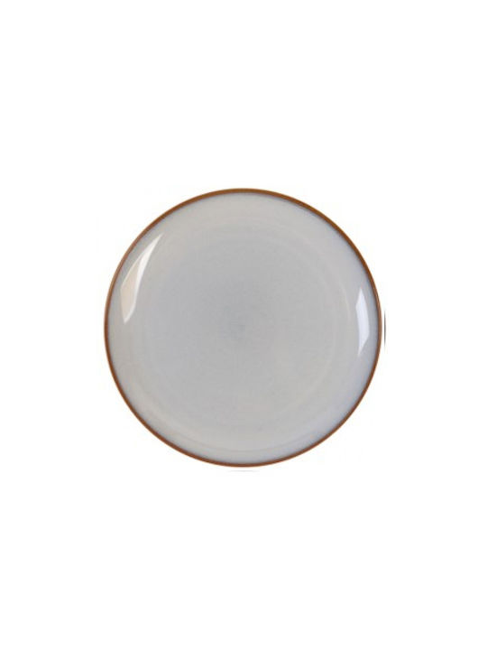 Cryspo Trio Plate Desert Ceramic White with Diameter 21cm