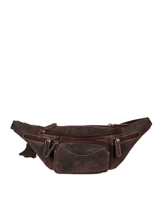Leather Waist Bag Brown